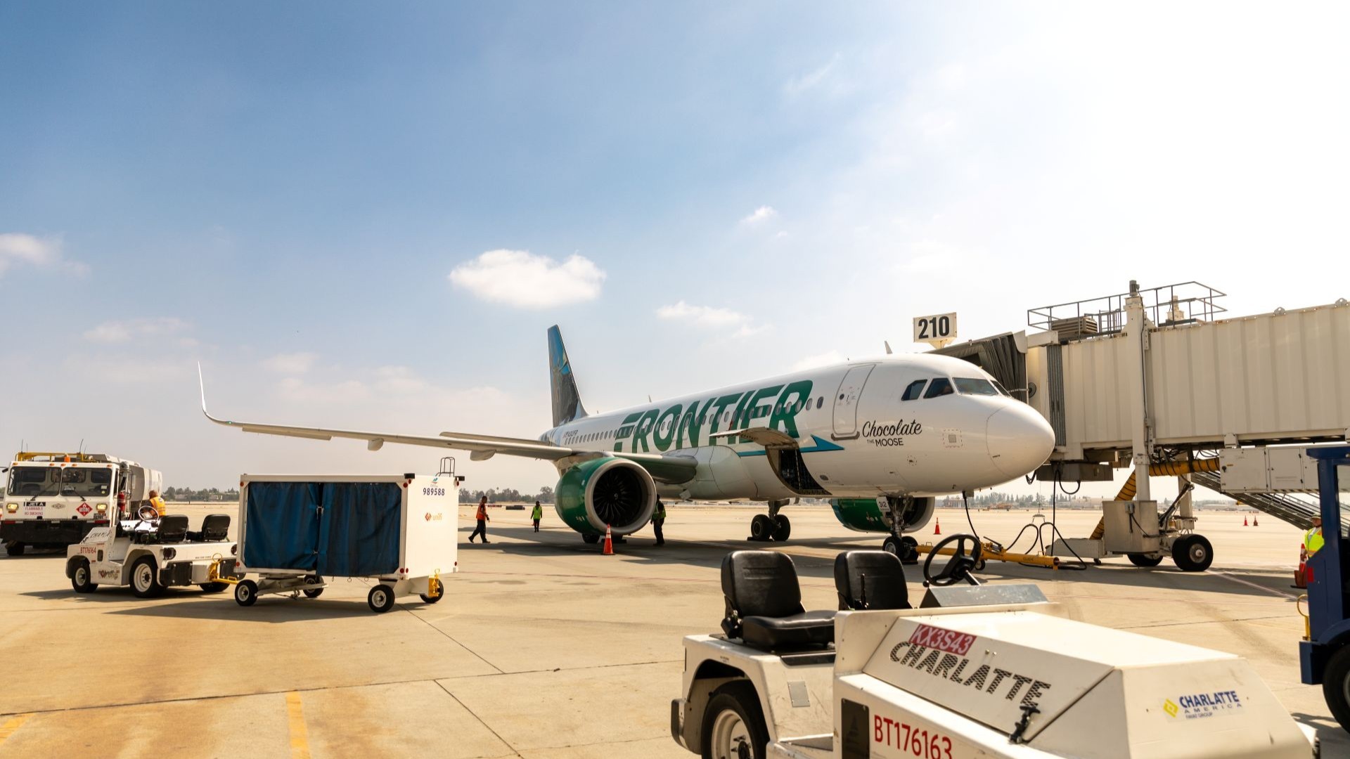 Frontier airlines at ONT gate