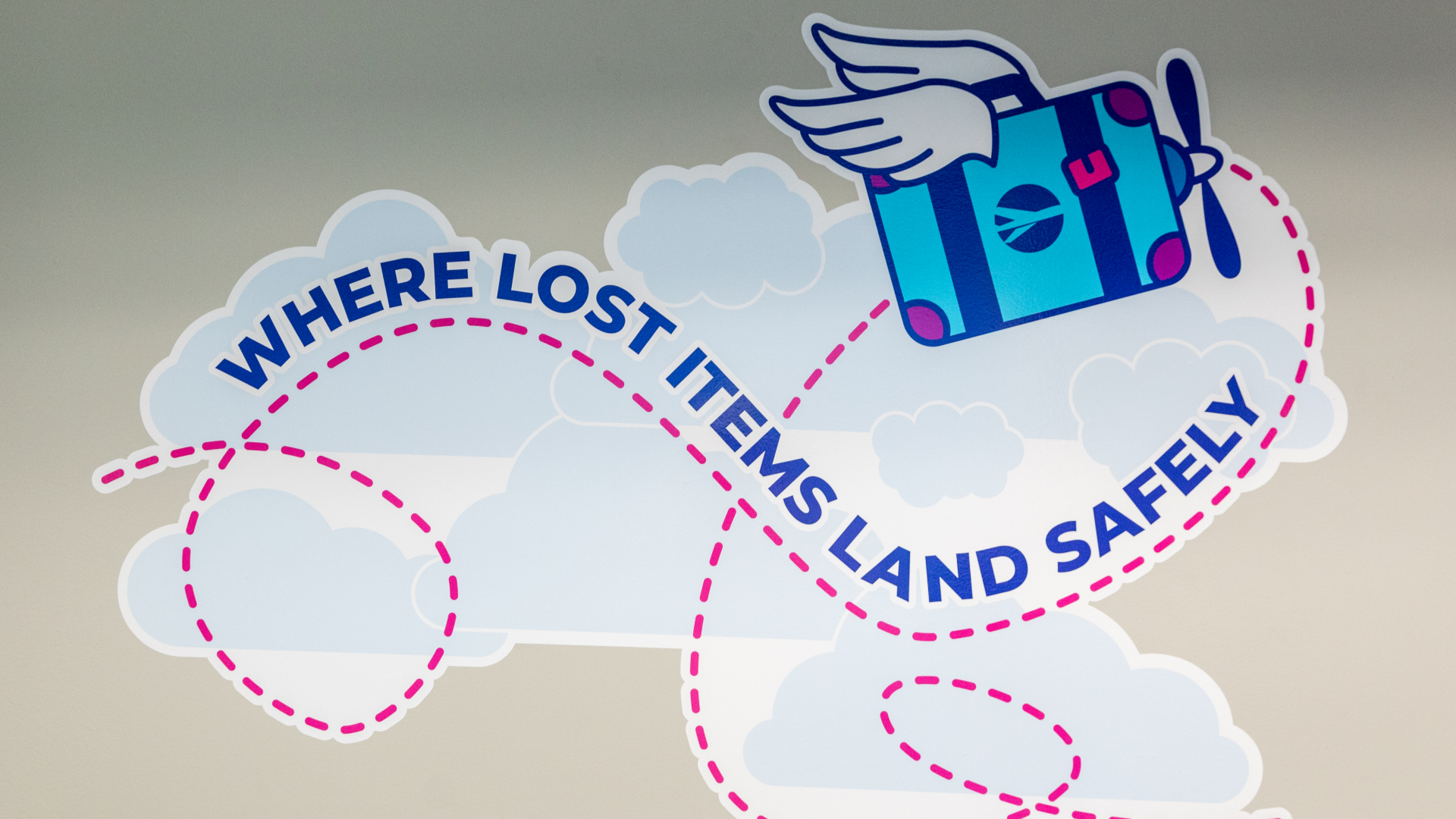 ONT Lost and Found logo in the offce
