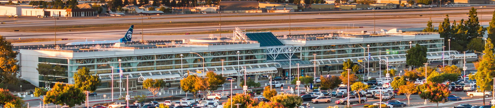 arial photo of the parking lot